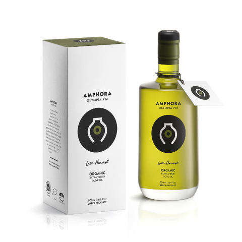 Amphora Olympia PGI Organic Late Harvest Extra Virgin Olive Oil 500 Ml