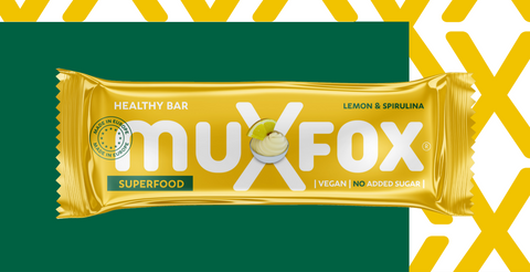 MUXFOX - SUPERFOOD Lemon & Spirulina Healthy Bar