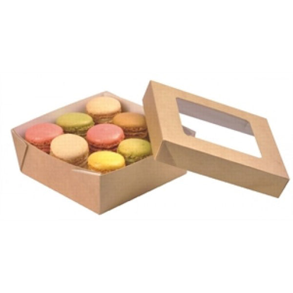 Brown Cray Box With Window 12x12x5cm – Arabian Organics