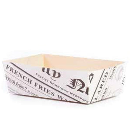 Cardboard Container With News Print 110x80x40 Mm / 440 Ml / 16 Oz