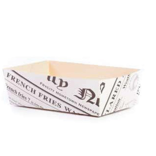 Cardboard Container With News Print 110x80x40 Mm / 440 Ml / 16 Oz