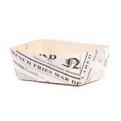Cardboard Container With News Print 150x90x50 Mm / 850 Ml / 28 Oz