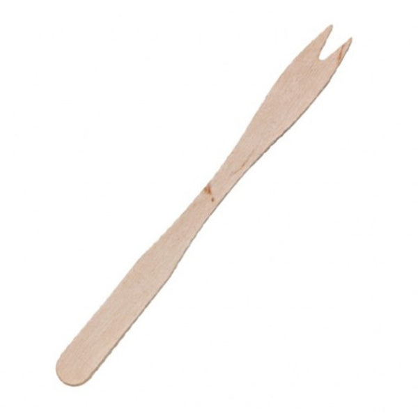Cocktail Or French Fries Fork - Wood 8,5cm