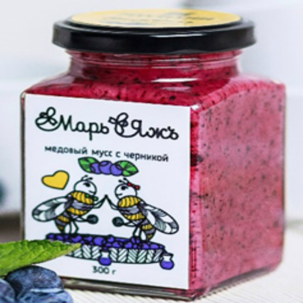 Cream Honey With Blackberry