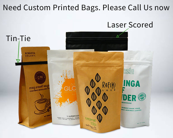 Kraft Paper Stand Up Pouches | Paper Stand Up Pouches