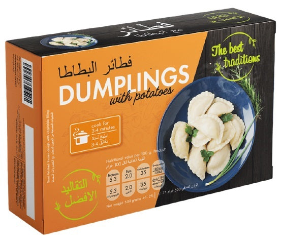 Dumplings with potatoes and onions