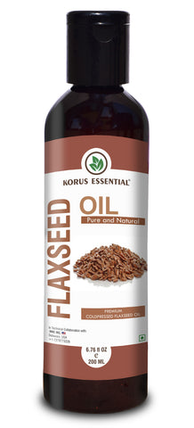 Korus Essential 100% Pure & Natural Flaxseed Oil, 200ml
