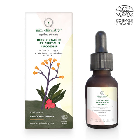 100% Organic Helichrysum & Rosehip-Anti-Scarring & Pigmentation Control Facial Oil