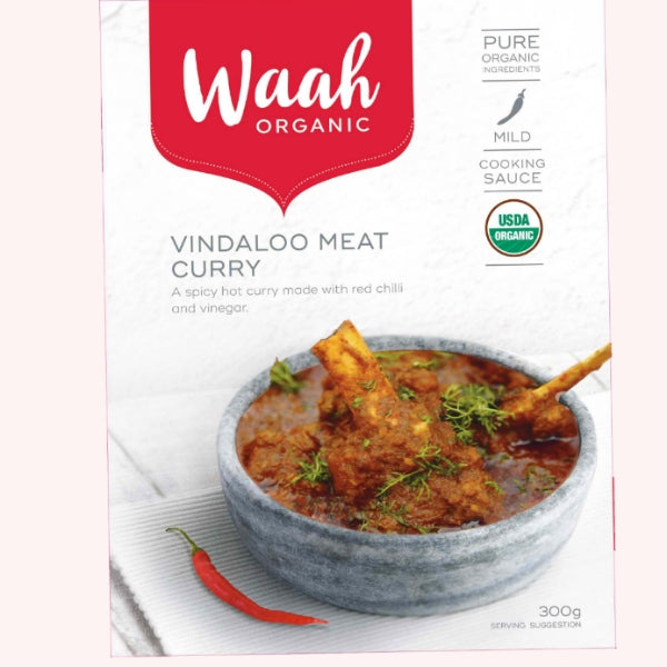 Waah Organic VIndaloo Meat Curry Simmer Sauce 300g