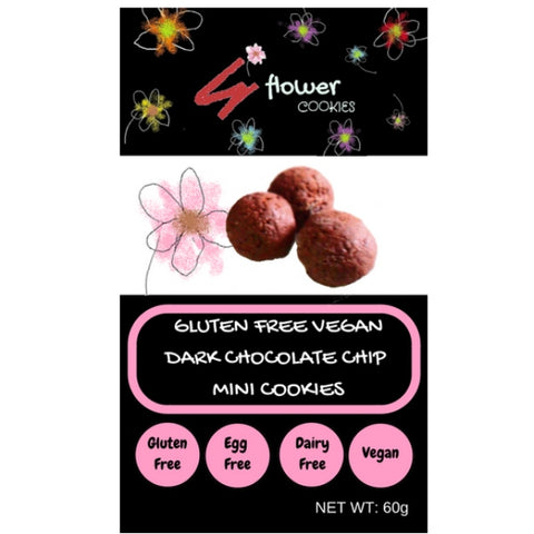 Gluten Free Vegan Dark Chocolate Chip Mini Cookies