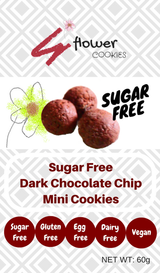 Sugar Free Dark Chocolate Chip Mini Cookies