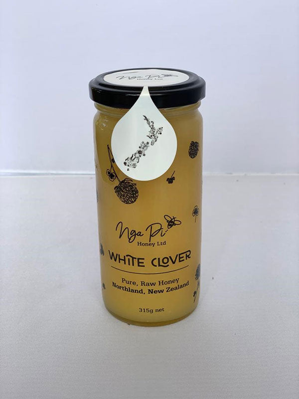 White Clover Honey - Pure & Raw New Zealand Honey - Jar 315 g net