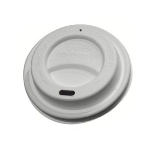 White Dome Lid For Hot Drink Cup