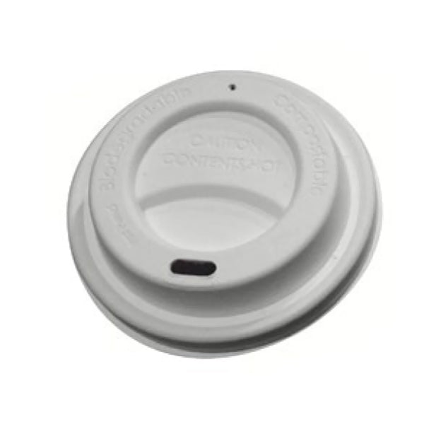 White Dome Lid For Hot Drink Cup