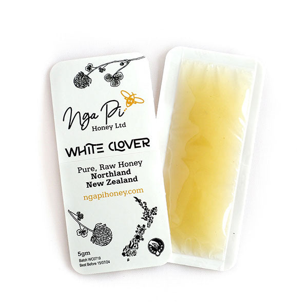 White Clover Honey - Pure & Raw New Zealand Honey - Sachet